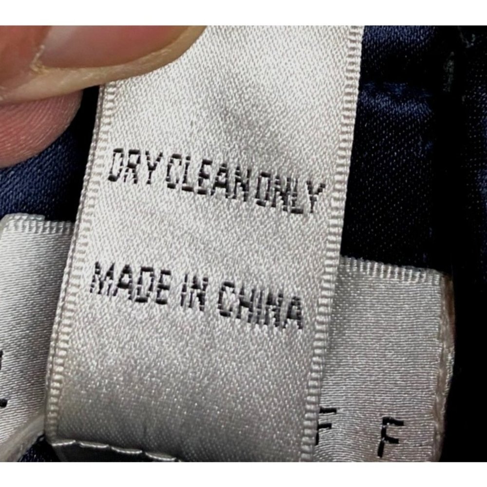 Bill Levkoff Fitted Bodice Top Navy Blue Size 10 - Picture 4 of 4